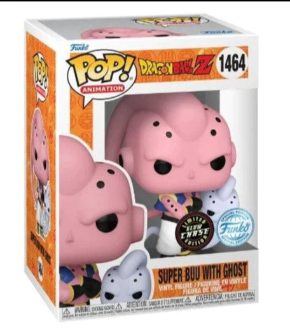 Dragonball Z DBZ FUNKO POP! SUPER BUU WITH GHOST (GLOW) - LIMITED EDITION CHASE SPECIAL EDITION EXCLUSIVE + PoP Protector