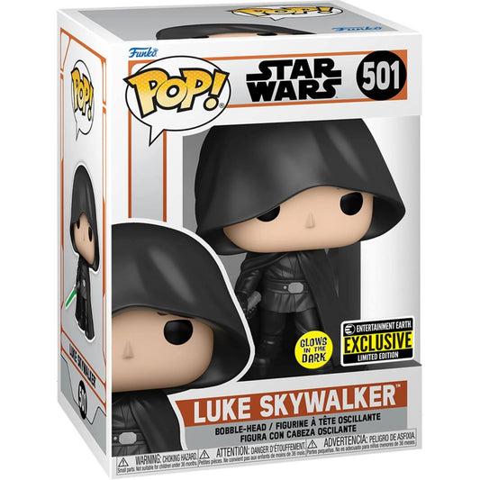 Funko Pop! Luke Skywalker 501 GITD Entertainment Earth Exclusive + Protector