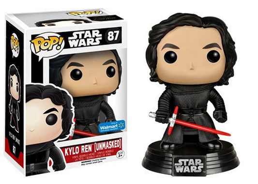 Funko Pop! Star Wars Kylo Ren [Unmasked] 87 Walmart Exclusive + Free Protector