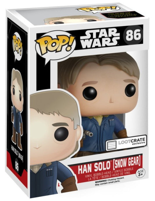 Funko Pop! Star Wars Han Solo [Snow Gear] 86 LootCrate Exclusive + Free Protector (VAULTED)