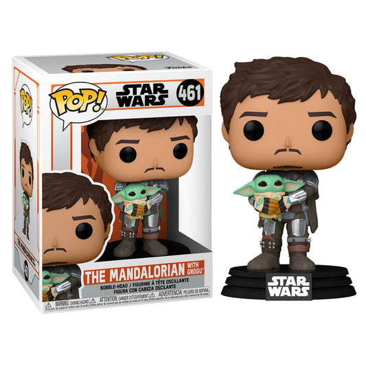 Funko Pop! Star Wars The Mandalorian with Grogu 461 + Free Protector