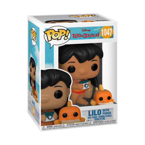 Funko Pop Disney Lilo & Stitch : LILO with Pudge #1047 Vinyl Figure + PoP Protector