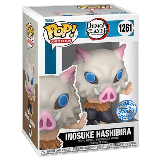 Funko Pop! Demon Slayer Inosuke Hashibira 7th Fork 1261 Funko Special Edition + Free Protector