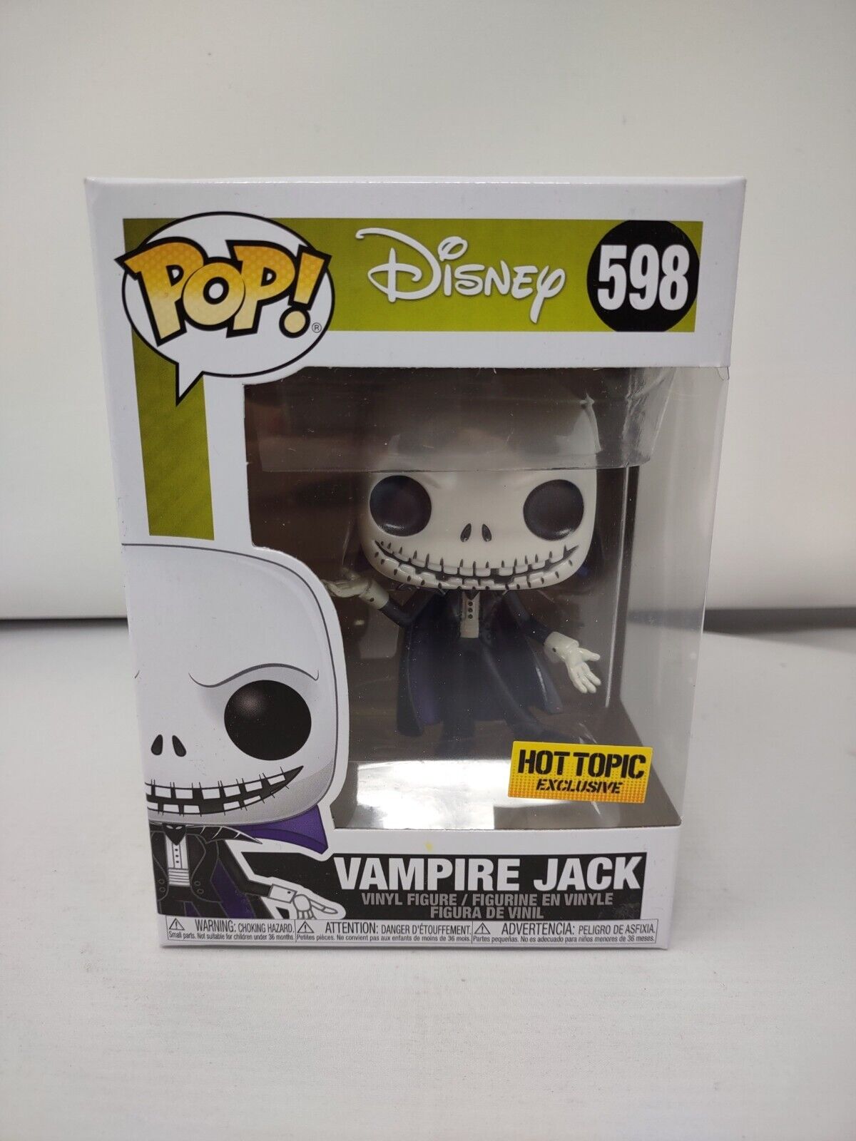 Vampire Jack Disney #598 Hot Topic Exclusive Funko Pop! Free Pop Protector!