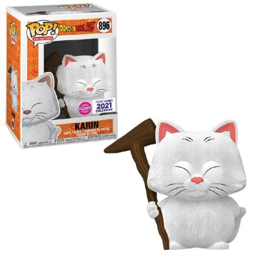 Funko Pop! Vinyl: Dragon Ball Z - Karin - Funimation (Exclusive) Flocked- #896 (shelf wear) + PoP Protector