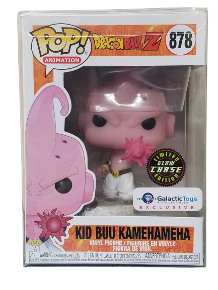 Kid Buu Kamehameha Kid Buu Kamehameha (Glow in the Dark) Galactic Toys Exclusive Chase Funko PoP! + Protector