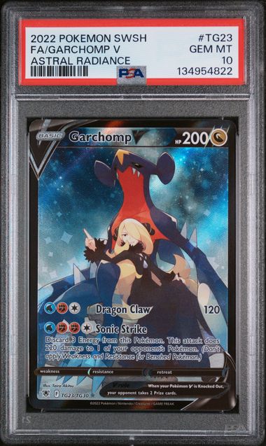 Pokemon TCG! 2022 POKEMON SWORD & SHIELD ASTRAL RADIANCE #TG23 FA/GARCHOMP V ASTRAL RADIANCE PSA 10