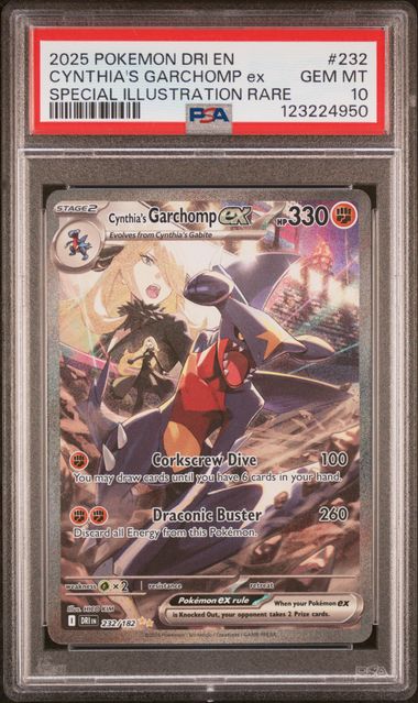 2025 POKEMON DRI EN-DESTINED RIVALS #232 CYNTHIA'S GARCHOMP ex SPECIAL ILLUSTRATION RARE