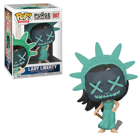 Funko Pop Lady Liberty #807 The Purge Election Year Horror Movies Vinyl Figure + PoP Protector