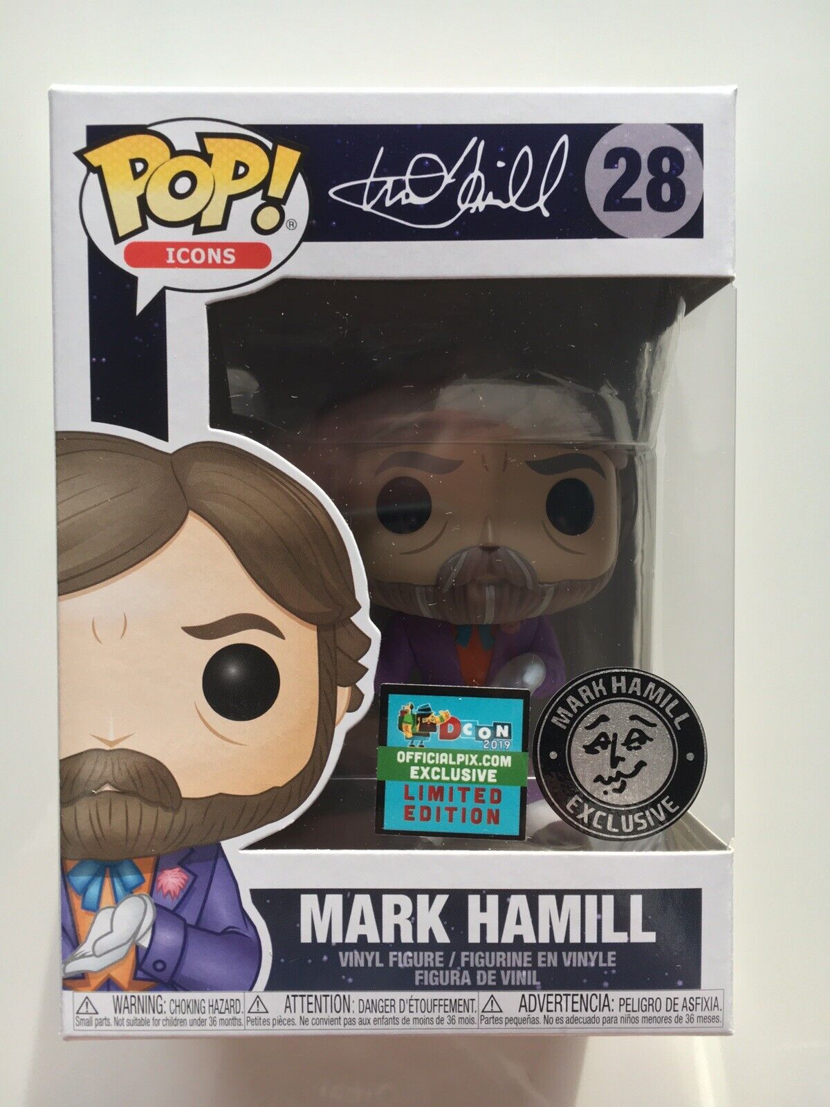 Funko Pop! Icons Mark Hamill Exclusive Joker Suit DesignerCon Exclusiv ...