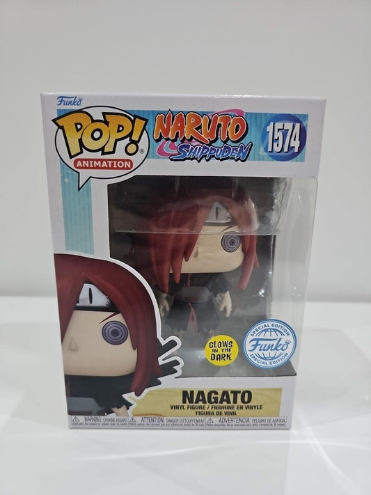 Funko Pop Naruto Shippuden Nagato #1574 Glow in the Dark Special Edition + PoP Protector