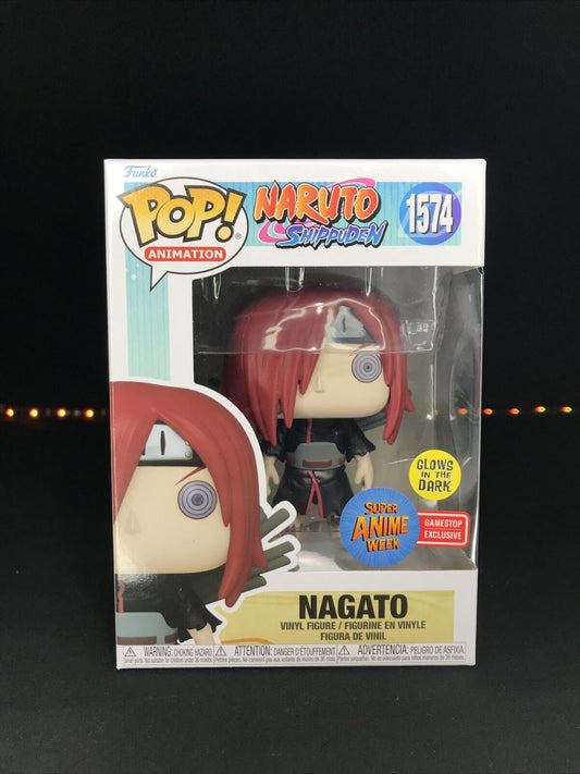Funko Pop! Nagato #1574 Naruto Anime Glow In The Dark GameStop Exclusive with Protective case