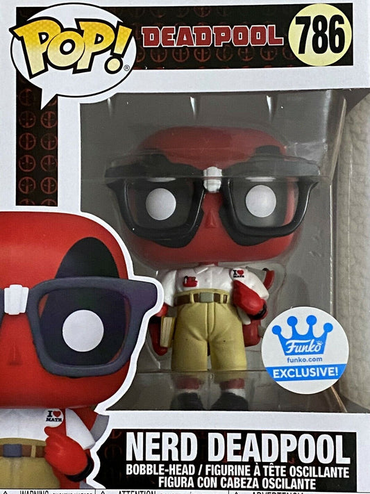 Funko Pop! Deadpool #786 Nerd Deadpool Funko Shop Exclusive + Free Protector