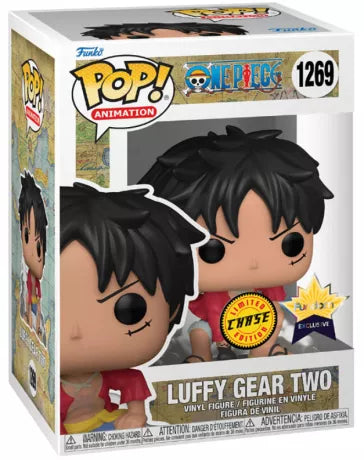 Funko POP! Animation: Luffy Gear Two 1269 LIMITED CHASE Fundom Exclsuive + PROTECTOR!