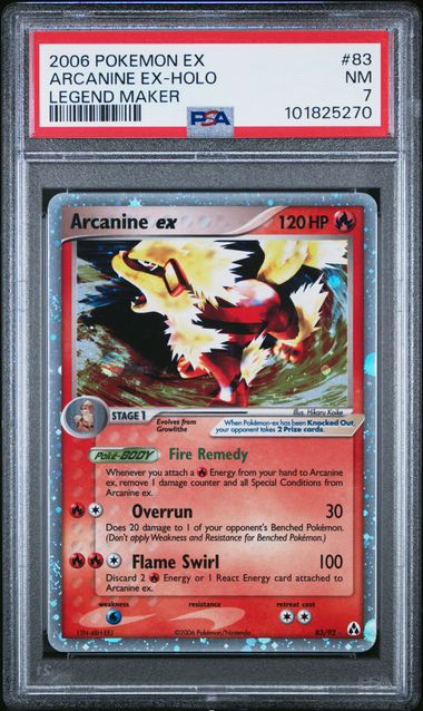 Pokemon TCG! 2006 POKEMON EX LEGEND MAKER #83 ARCANINE EX-HOLO LEGEND MAKER