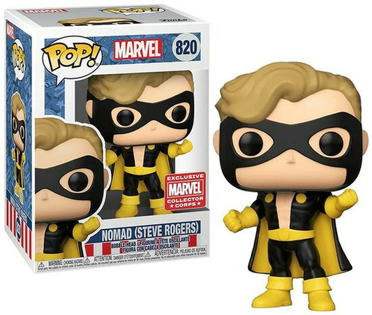 Funko Pop! Marvel: Nomad (Steve Rogers) #820 Marvel Collector Corps Exclusive (VAULTED)+ PROTECTOR!