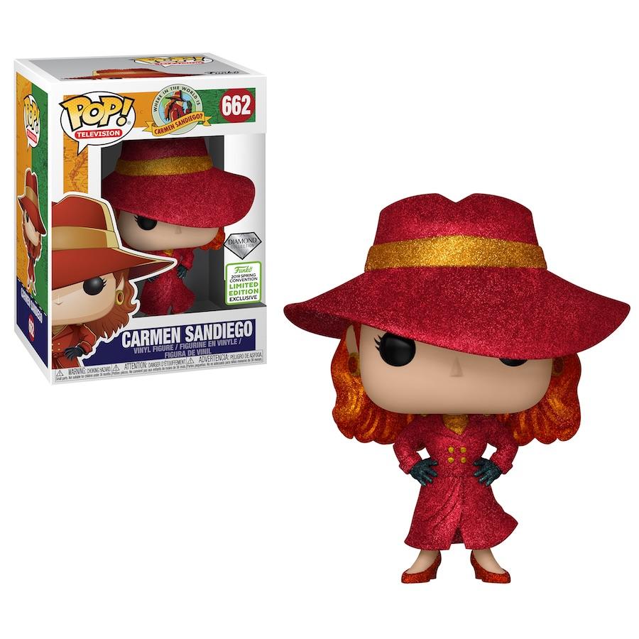 Funko POP! Television: Where In The World Is Carmen Sandiego #662 Diamond Funko 2019 Spring Convention Exclusive (VAULTED) + PROTECTOR!