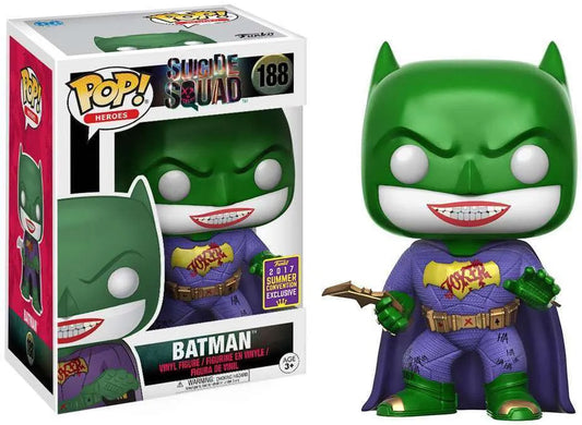 Funko POP! Heroes: Suicide Squad #188 - Batman (As The Joker) Funko 2017 Summer Convention Exclusive (VAULTED) + PROTECTOR!