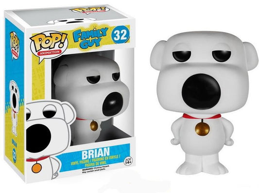 Funko POP! Family Guy #32 - Brian + PROTECTOR! ( Box ware / paint imperfection ) (VAULTED)