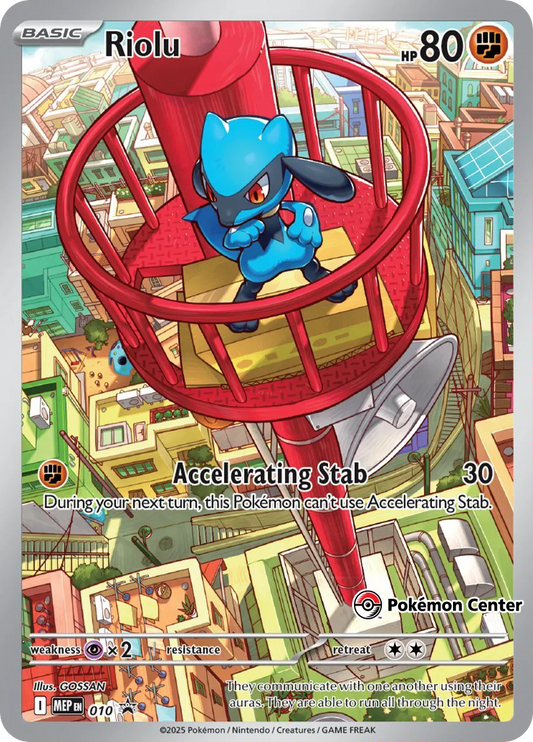 Pokemon TCG! Riolu - 010 (Pokemon Center Exclusive) - ME: Mega Evolution Promo (MEP)