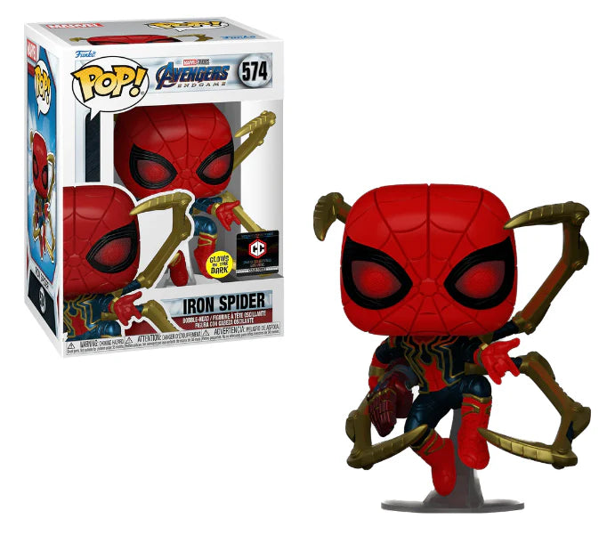 Funko Pop! Marvel Avengers Endgame #574 - Iron Spider GITD Chalice Collectibles + Protector!