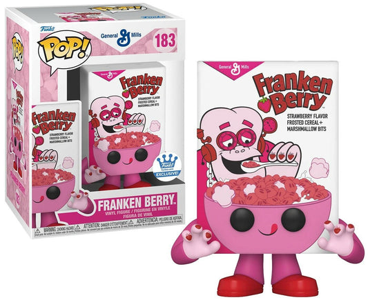 Funko Pop! General Mills Ad Icons Franken Berry #183 [Cereal Box] Funko Shop Exclusive + Free Protector