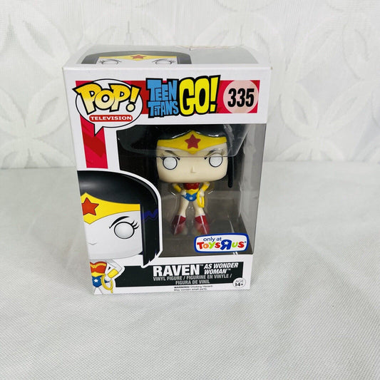 Funko Pop! TV - Teen Titans Go!: RAVEN (as Wonder Woman) 335 Toys R Us exclusive + PoP Protector (shelf wear)