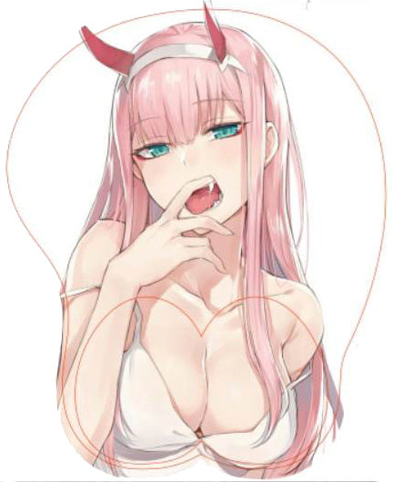 Darling in The Franxx Anime Featuring Sexy Zero Two Breast Boob Oppai Mouse pad