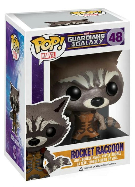 Funko POP! Marvel Guardians of the Galaxy Rocket Raccoon 48 (VAULTED) + Free Protector