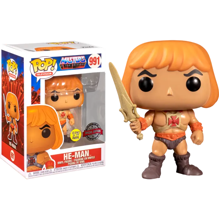 Funko POP! Television Masters of The Universe #991 - He-Man GITD Special Edition + PROTECTOR!