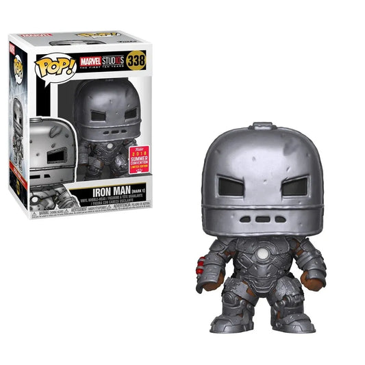 Funko POP! Marvel Studios The First Ten Years - Iron Man (Mark 1) 338 2018 Summer Convention Exclusive + PROTECTOR (VAULTED)