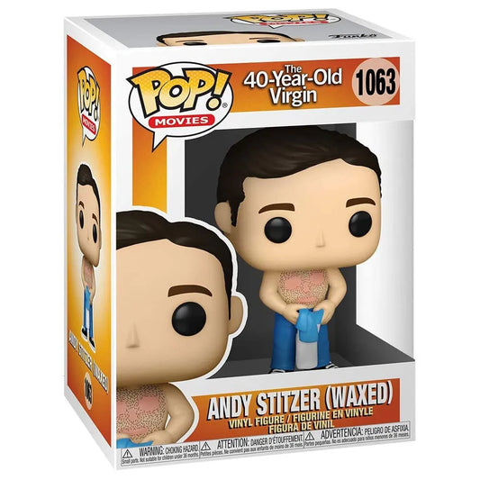 Funko POP! Movies: The 40 Year Old Virgin #1063 - Andy Stitzer ( Waxed ) (VAULTED) + Free Protector