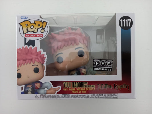 Funko POP! Jujutsu Kaisen Yuji Itadori with Tsukamoto Doll FYE Exclusive 1117 + Protector!