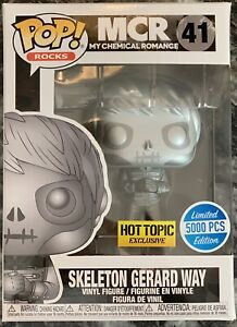 Funko POP! ROCKS! My chemical Romance (MCR) #41 Skeleton Gerard Way Hot Topic Exclusive 5000 PCS EXCLUSIVE + Protector!