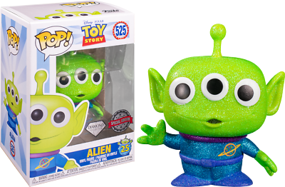 Toy Story 4 - Alien Diamond Glitter US Exclusive Pop! Vinyl Special Edition 525 + PoP Protector