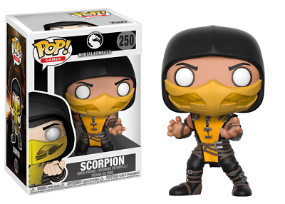 Funko Pop! Games: Mortal Kombat X Scorpion 250 + Free Protector (VAULTED) (box fading)