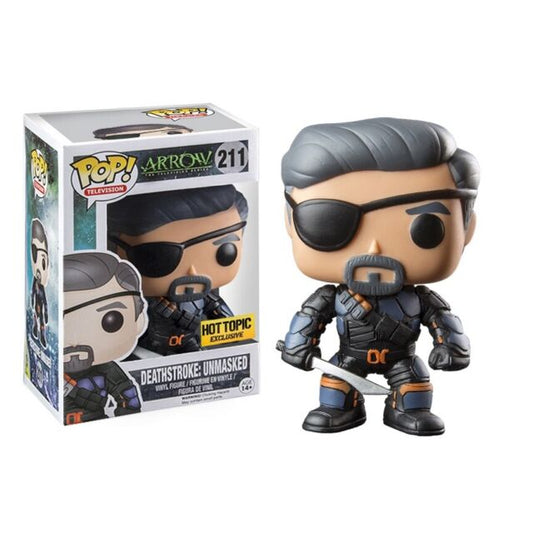 Funko POP! Television: Arrow #211 - Deathstroke Unmasked Hot Topic + PROTECTOR!