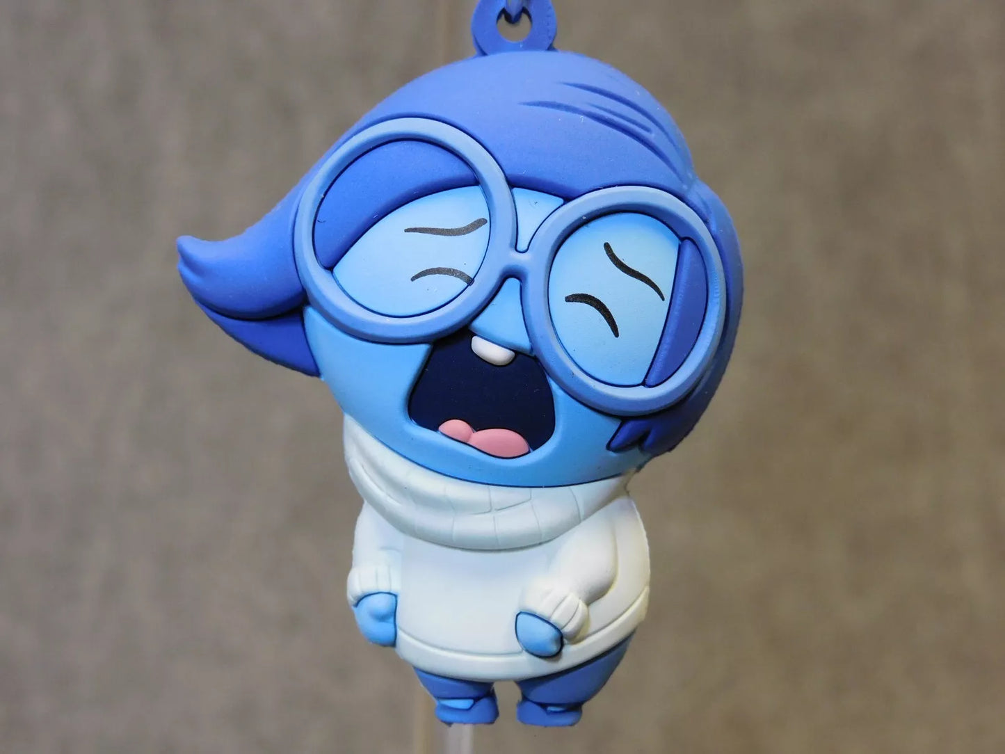 Sadness - Disney Movie New Inside Out Series 2 From Blind Bag Key Chain 3D Foam Bag Clip Figural figure Monogram