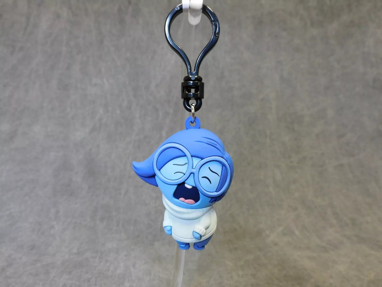 Sadness - Disney Movie New Inside Out Series 2 From Blind Bag Key Chain 3D Foam Bag Clip Figural figure Monogram