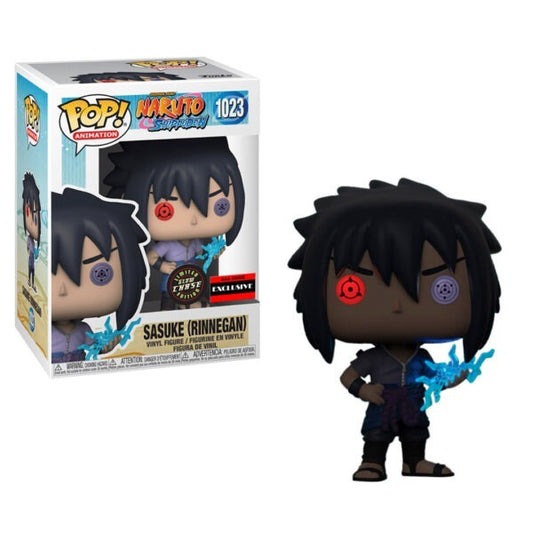 Funko POP! Naruto Shippuden Sasuke (Rinnegan) 1023 GITD Chase AAA Anime Exclusive + PROTECTOR