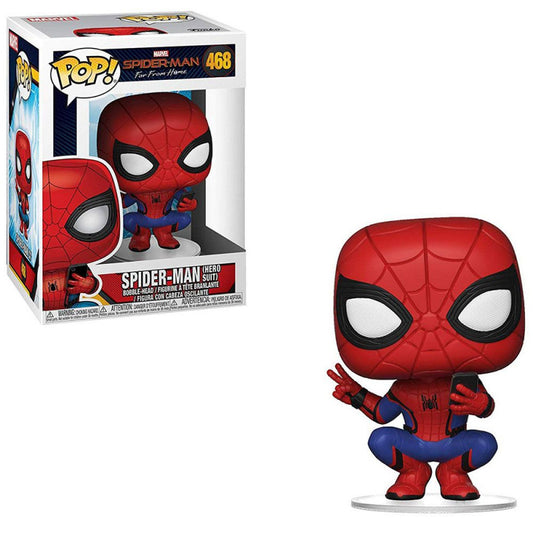 Funko Pop! Marvel Spider-Man Far From Home - Spider-Man (Hero Suit) 468 (VAULTED) + FREE PROTECTOR!