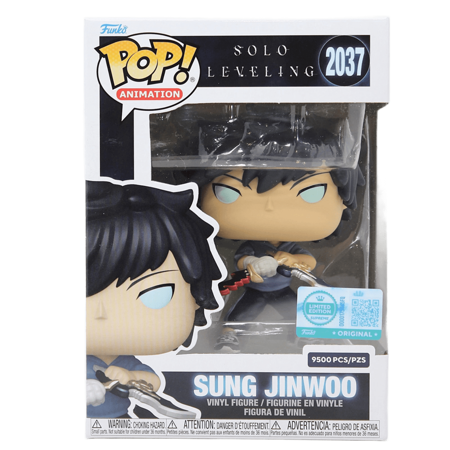 Solo Leveling Sung Jinwoo (Upgrade) Funko Pop! Vinyl Figure #2037 - Exclusive + PoP Protector
