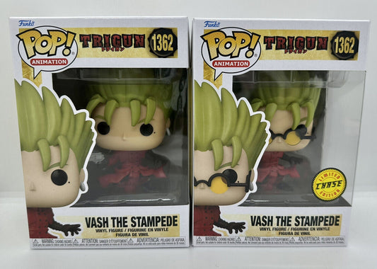 Funko Pop Vash the Stampede Chase & Common Trigun + Protectors 1362