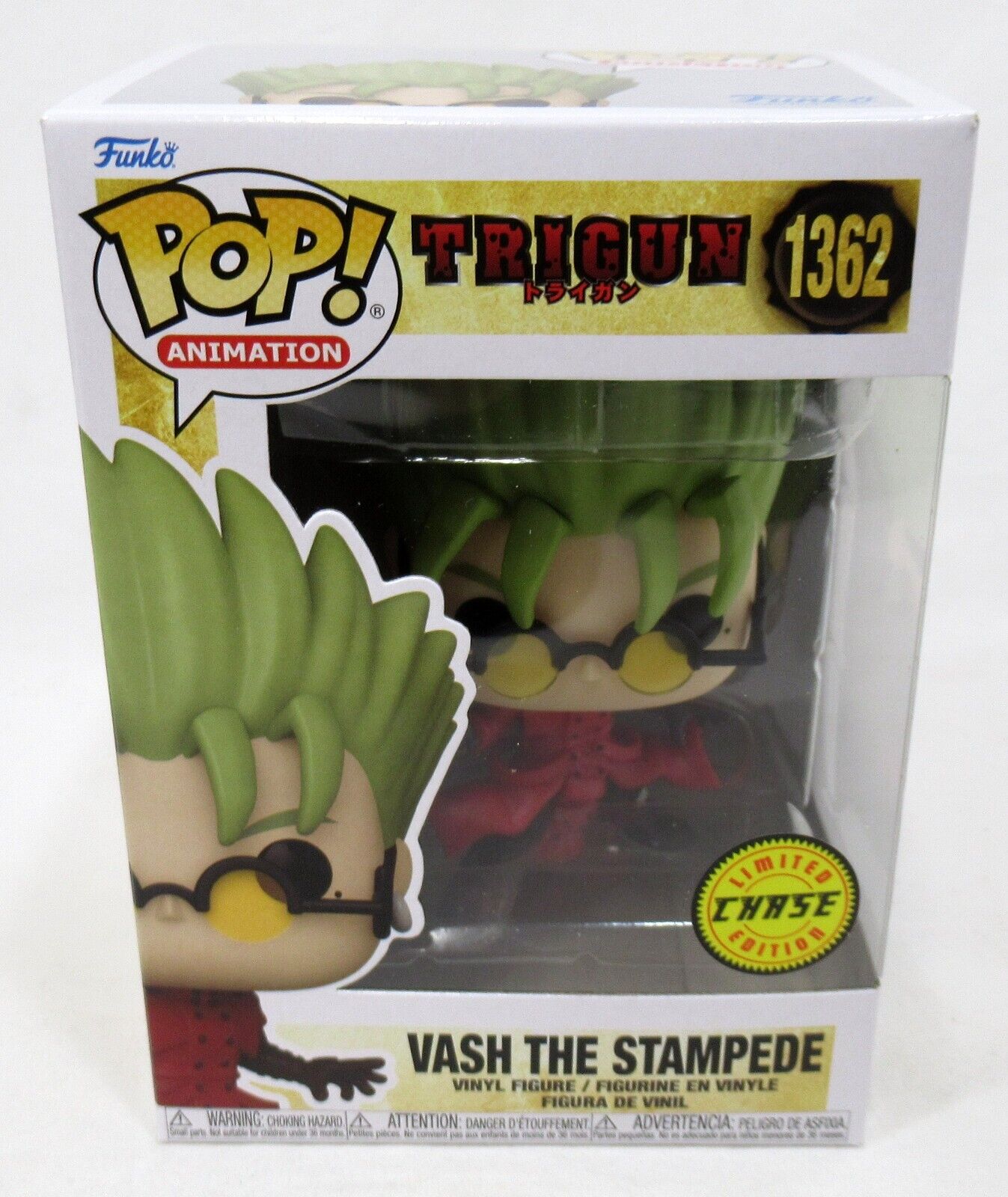 Funko Pop Animation Trigun 1362 Vash the Stampede Chase Figure & Free Case