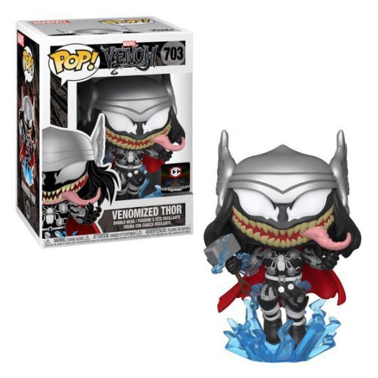 Funko Pop Marvel Venom : Venomized Thor #703 Vinyl Chalice Exclusive + PoP Protector